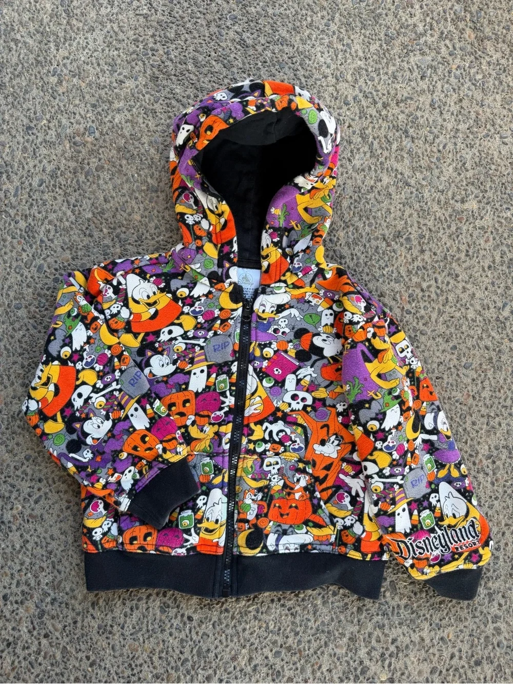 Disney Parks 2022 Park Exclusive Halloween Mickey and Friends Zip Hoodie Size XS